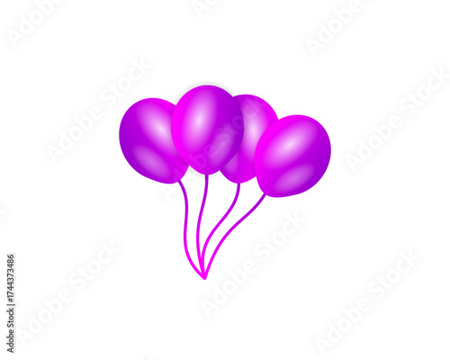 purple gradient balloon vector