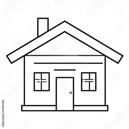 House sketch vector illustration. Simple icon. Design for graphic and web designers, real estate agencies, marketing, branding, construction, property managers, interior designers, app developers, ads