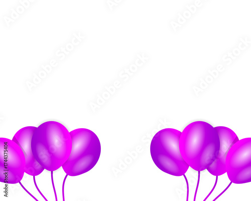 purple gradient balloon vector