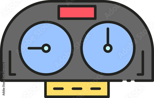 Car Element Vector Icon Set – Automotive Parts, Tools, and Vehicle Components Illustration