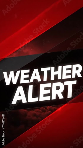 Weather Alert News Background Animation