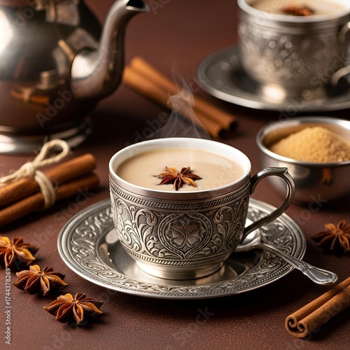 cup of coffee with cinnamon