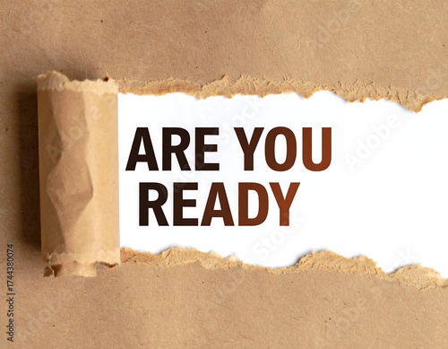 Brown paper revealing phrase 