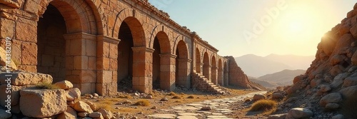 Wallpaper Mural Crumbling Stone Ruins Under a Harsh Sun Layers of History and Decay Unveiled in Timeless Ancient Setting Torontodigital.ca