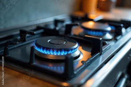 Wallpaper Mural Sleek Modern Gas Cooktop Ready for Cooking Gleaming Burners and Polished Design for a Stylish Kitchen Torontodigital.ca