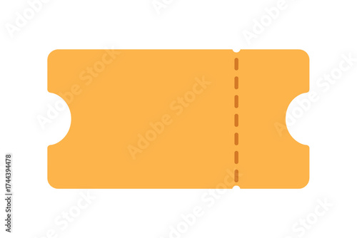 Orange voucher ticket with perforation for concept of Singles’ Day  