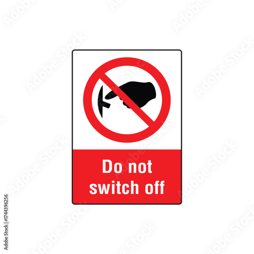 Do Not Come In Contact Prohibitive Symbol Sign Vertical Vector Illustration for Hazard and Safety Prevention.