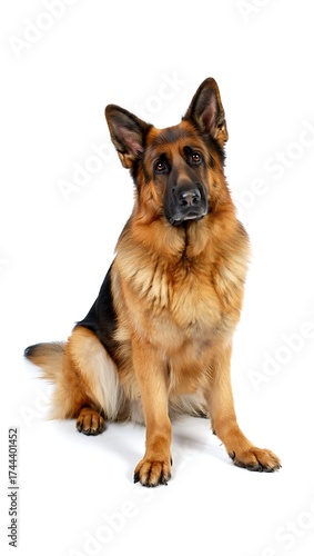Wallpaper Mural Purebred Dog on White Background, 16:9 and 9:16 Format Torontodigital.ca