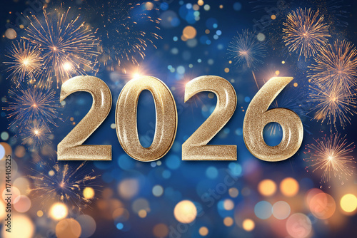 Shiny Gold Glitter Numbers 2026