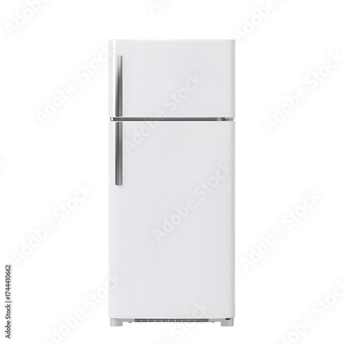 retro refrigerator isolated on white