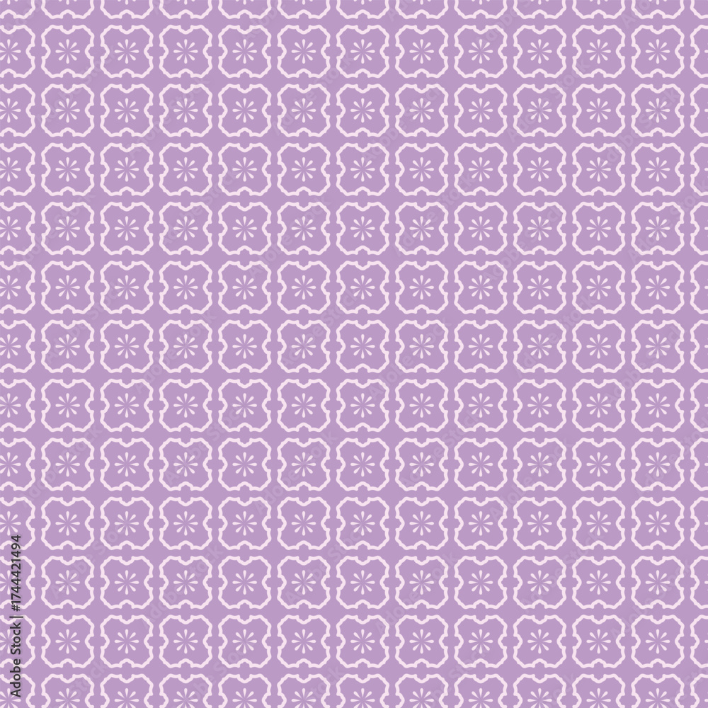 Fototapeta premium Seamless floral pattern in pastel purple and white colors background