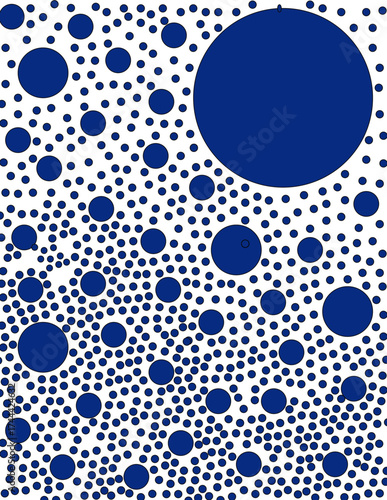 Spreading blue bubbles all over the white background showing happiness.