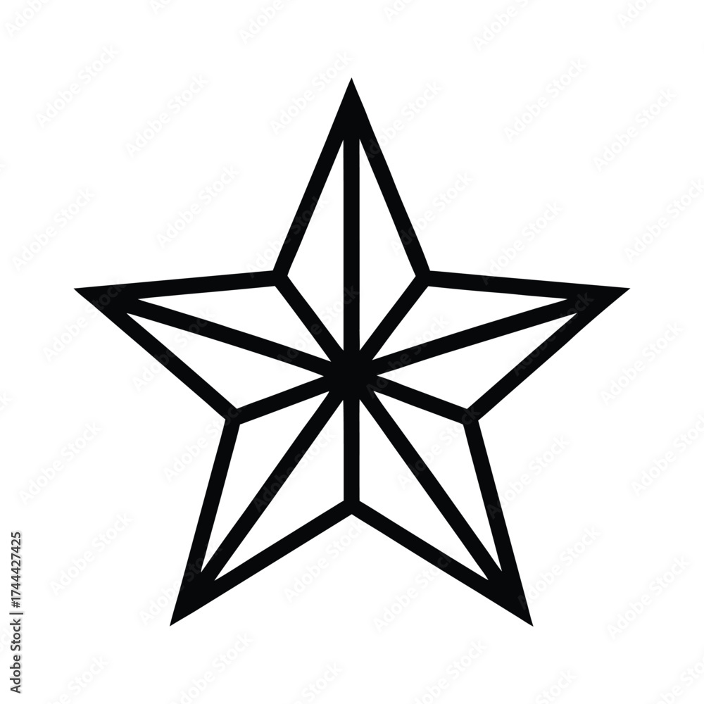 Obraz premium silver star icon