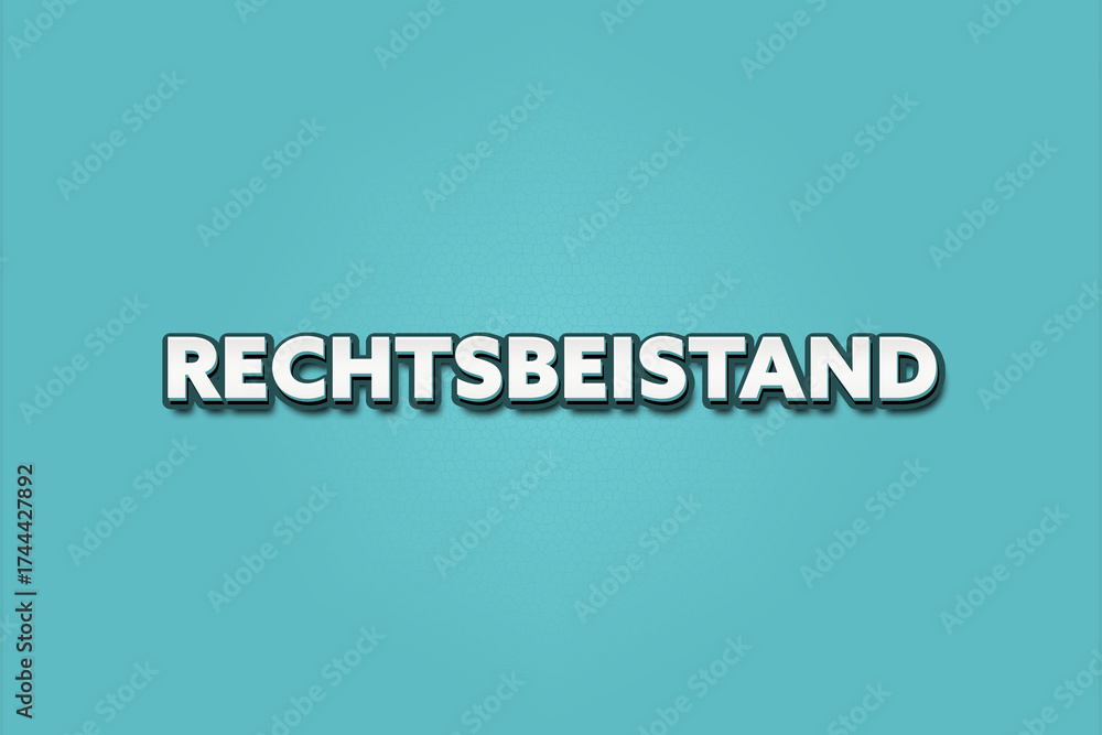Fototapeta premium Rechtsbeistand (Legal advice) - A turquoise banner illustration with white text.