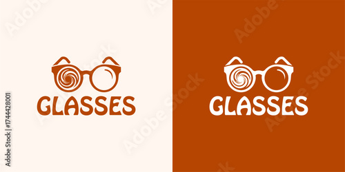 Optic Store Glasses simple Logo Template Vector