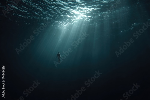 Scuba diver exploring underwater world