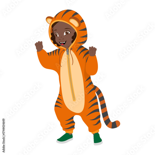 3D Isometric Flat Vector Illustration of cute Pajamas For Kids, Childrens Animal-themed Outfit for Dress-Up and Costume Play. Item 3