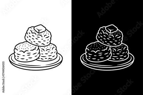 Biscuits icon vector on White Background Vector Art Illustration on white background.