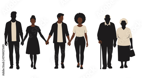 Diverse family generations holding hands united in harmony, showcasing unity and connection visually.