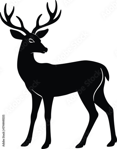 deer silhouette vector illustration
