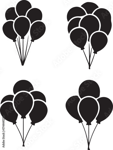 Balloons Sihouette Vector Pack