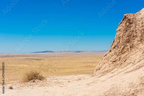 Beautiful landscape of the Ayaz Kala Fortress in the Kyzylkum Desert,  Uzbekistan