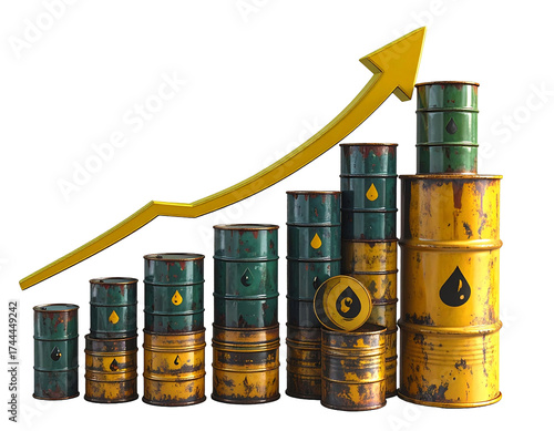 oil barrel isolated on white