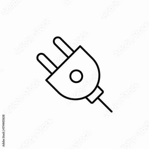 electricity plug icon sign vector