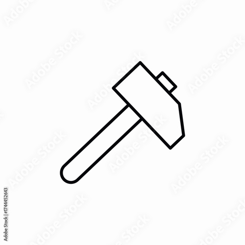 hammer tool icon sign vector
