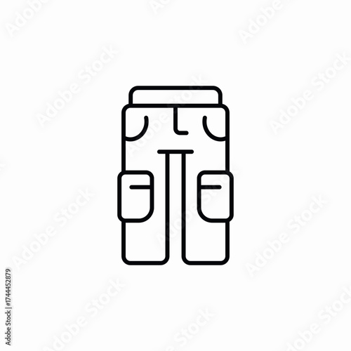 trousers with pockets male icon sign vector