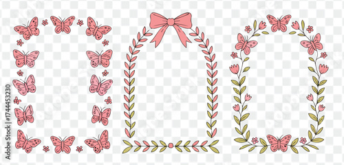 Pink lotus flower stages of blooming set