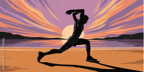 Powerful Striding at the Fiery Horizon