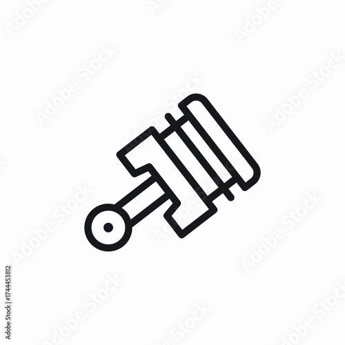 car engine piston icon sign vector