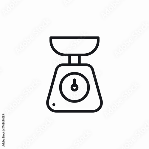kitchen scales icon sign vector