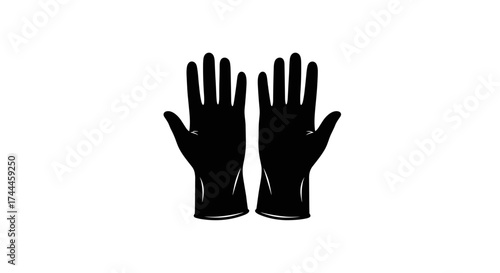 Black gloves illustration perfect for protection and safety.