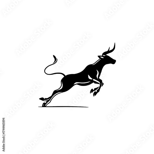 calve. calve simple black and white line art vector logo
