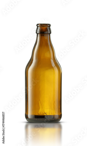 brown empty beer bottle
