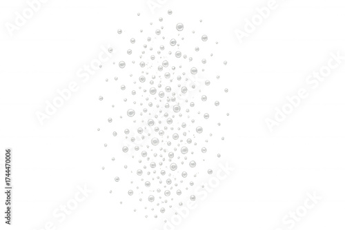 Water air bubbles flowing rising up, abstract fizz, sparkling carbonated drink liquid effervescence motion