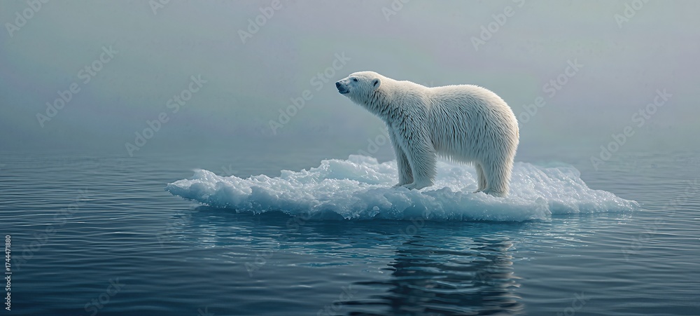 Fototapeta premium Polar Bear on Arctic Ice