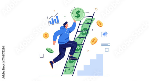 Achieving Financial Goals: An Illustrated Ascent to Monetary Success and Profit