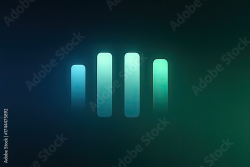 Minimalistic bars display soothing gradient, evoking sense of ca