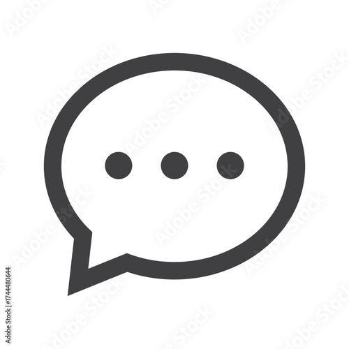 Chat Bubble Logo. Modern Conversation and Communication Icon Vector.