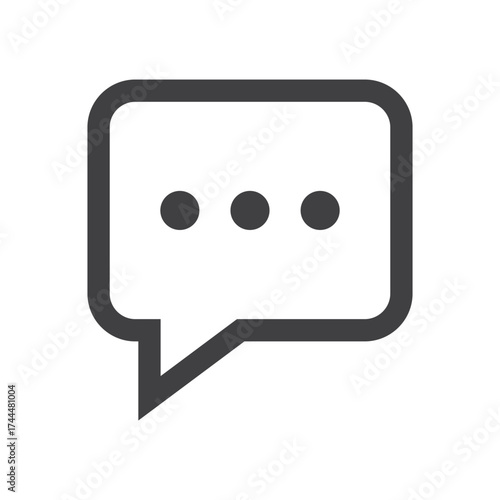 Chat Bubble Logo. Modern Conversation and Communication Icon Vector.