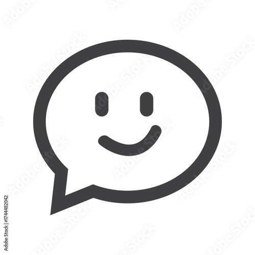Chat Bubble Logo. Modern Conversation and Communication Icon Vector.