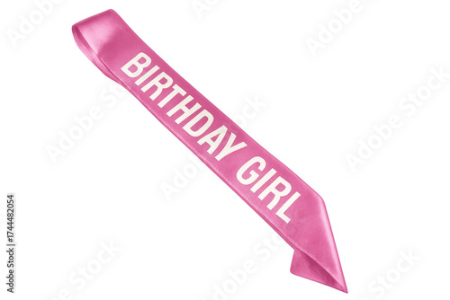Pink birthday girl sash celebrating occasion