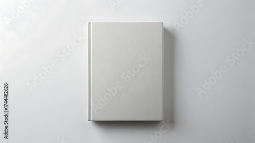 A plain white rectangular book or notebook with a clean cover isolated on transparent background