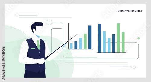 Business Analyst Presenting Data Visualization: An Informative and Engaging Presentation