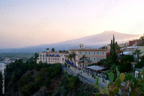 Wallpaper Mural Taormina at Sunset with Mount Etna View Torontodigital.ca