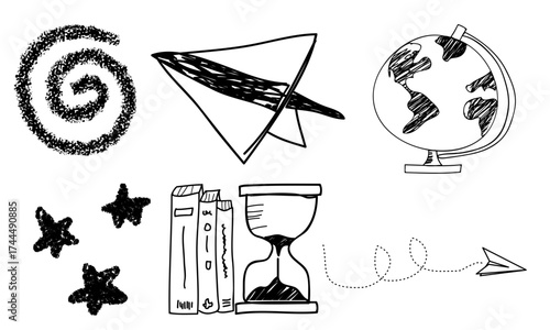Hand Drawn Doodle Icon Pack - Sketch Style Ink Illustrations Set