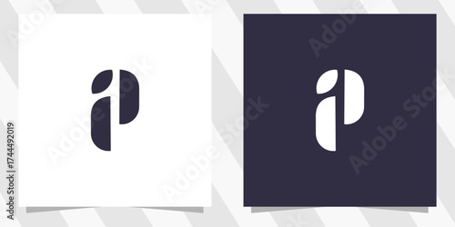 letter p logo design vector